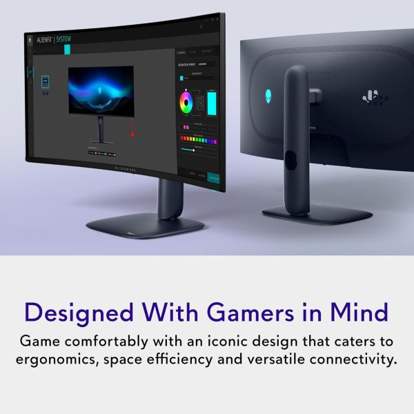 DELL Monitor 34" AW3425DW ALIENWARE 2xHDMI, DP, USB, QD-OLED, 3440x1440, 21:9, 240Hz, 0.03ms, DCI-P3 99.3%, CURVED, G-SYNC, FreeSync, AdaptiveSync, HAS, HDR TrueBlack 400