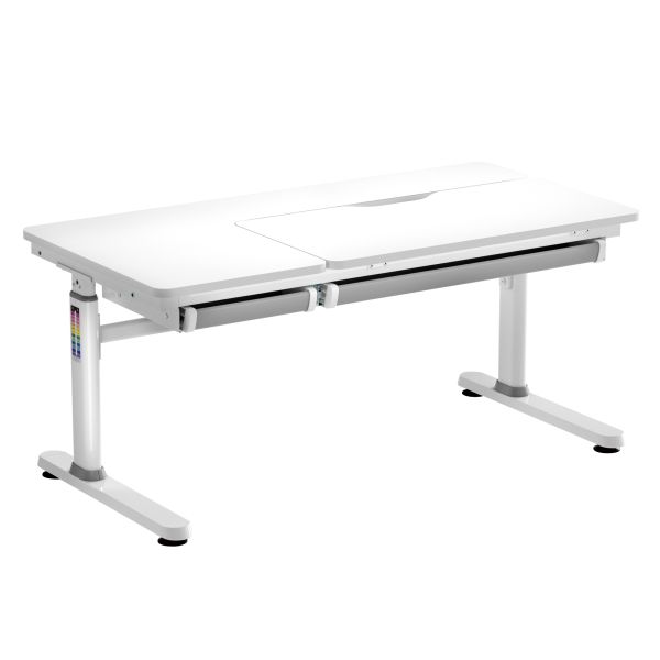 2E Computer table CE301K-MECHANIC, height adjustment, mechanical, 54/76х120x60cm, white