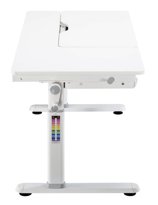 2E Computer table CE301K-MECHANIC, height adjustment, mechanical, 54/76х120x60cm, white