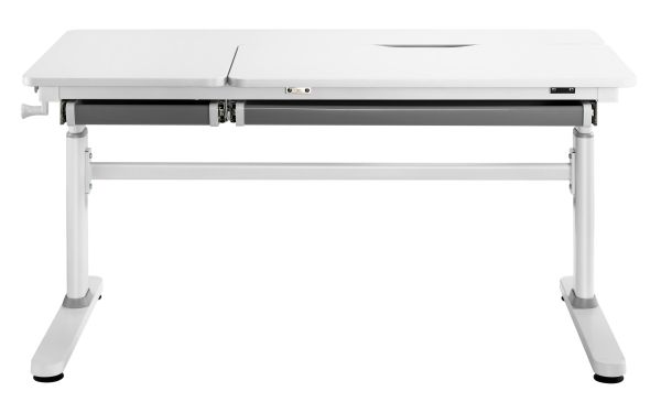 2E Computer table CE301K-MECHANIC, height adjustment, mechanical, 54/76х120x60cm, white
