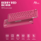 Royal Kludge RK R65-BR-XH RGB Mechanical Keyboard, Cream Switch, Hot Swappable, Wired, USB, Berry Red