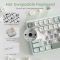 Royal Kludge RK R98PRO-SK-XW RGB Mechanical Keyboard, Beige Switch, Hot Swappable, Wired, Sky Cyan