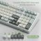 Royal Kludge RK R98PRO-SK-XW RGB Mechanical Keyboard, Beige Switch, Hot Swappable, Wired, Sky Cyan