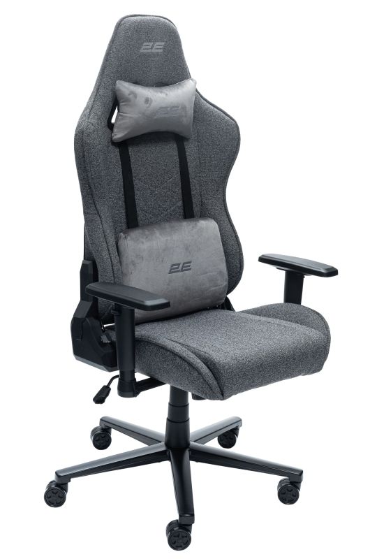 2E GAMING Chair BUSHIDO Lite, fabric, 2D-Armrests, dark grey