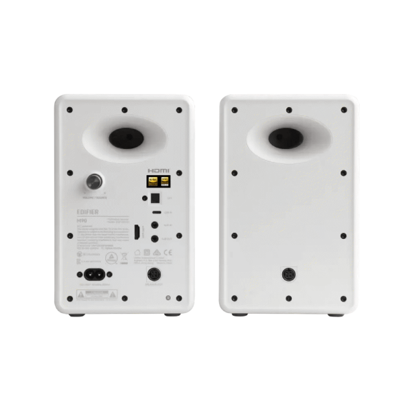 Speaker Edifier M90, 100W, HDMI eARC, Optical, Type-C, AUX, Bluetooth, Compact Active Speaker, White