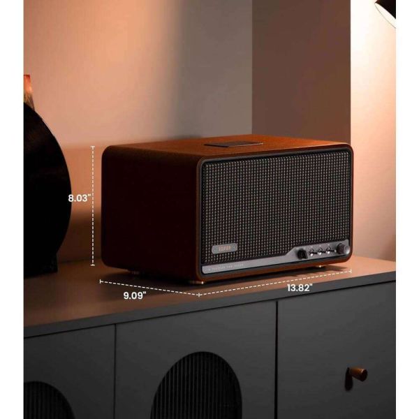 Speaker Edifier S300 80W, Bluetooth, WiFi (Apple AirPlay), Type-C, AUX, Hi-Fi Tabletop Speaker, Hi-Res Audio LDAC Brown