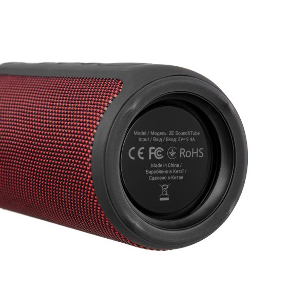 Portable Speaker 2E SoundXTube TWS, MP3, Wireless, Waterproof Red