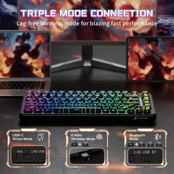 Attack shark X82 PRO Black contour line