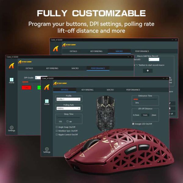 Attack shark R5 Ultra Red