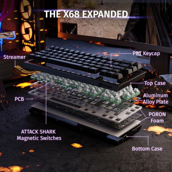 ATTACK SHARK X68 HE Black