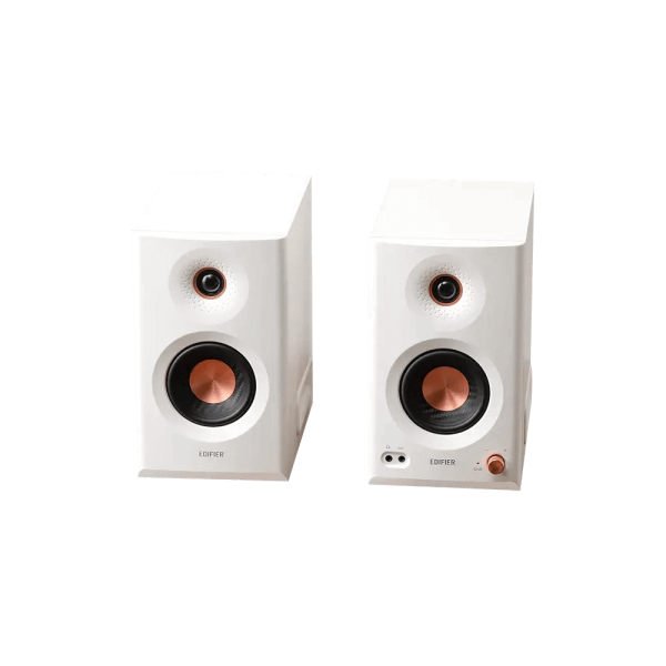 Speaker Edifier MR5, 110W, XLR, 6.35 mm TRS, RCA, AUX, Tri-amped Powered Studio Monitor Speakers, White