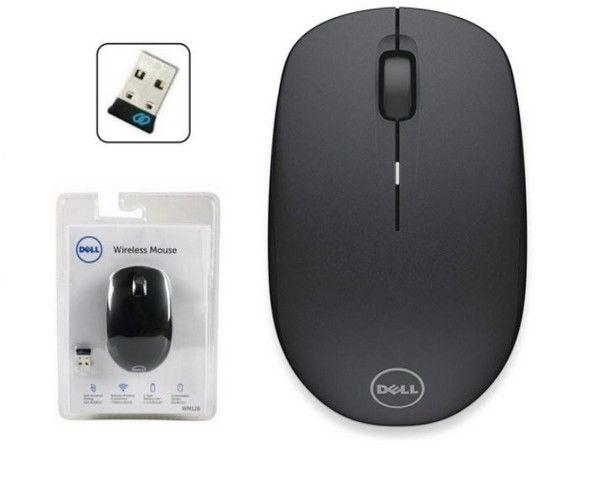 Dell Wireless Computer Mouse-WM126 – Long Life Battery, with Comfortable Design (Black) 570-AAMH
