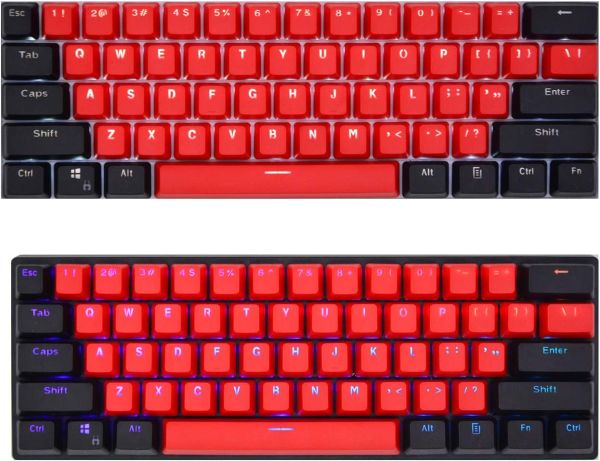 JOMGBB Keycaps Red Blakc