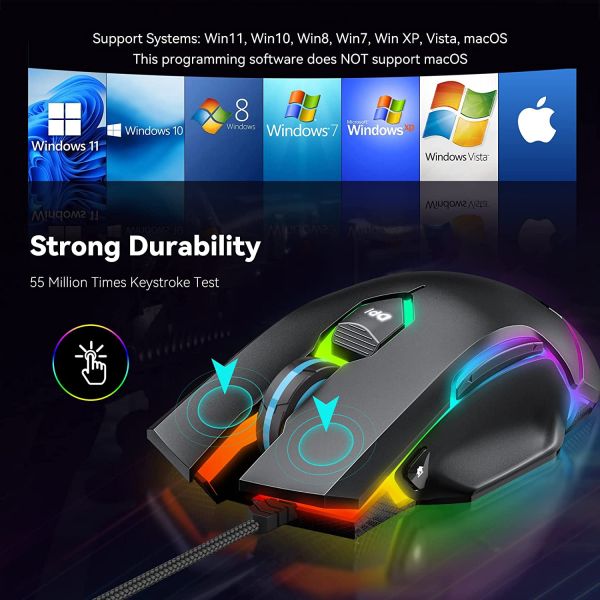 TECKNET RGB Wired Gaming Mouse