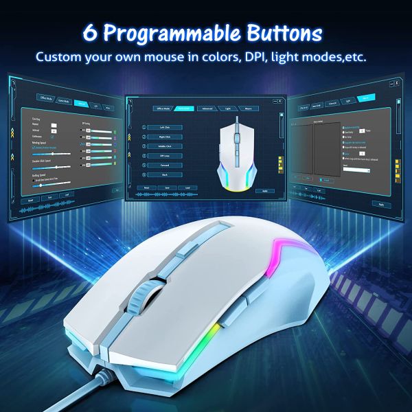 WEEMSBOX Gaming Mouse White