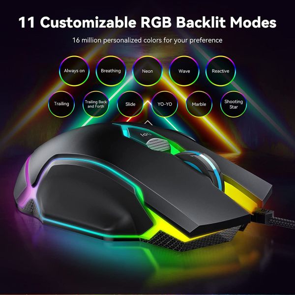 TECKNET RGB Wired Gaming Mouse
