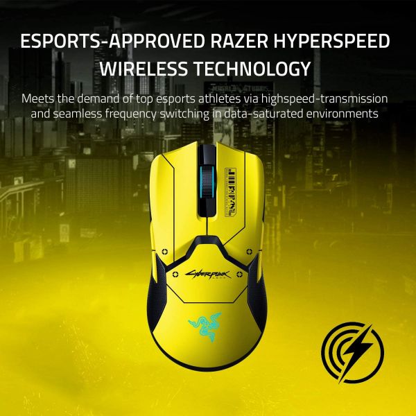 Razer Gaming Mouse Viper Ultimate & Mouse Dock Cyberpunk 2077 Edition WL RGB Yellow RZ01-03050500-R3M1