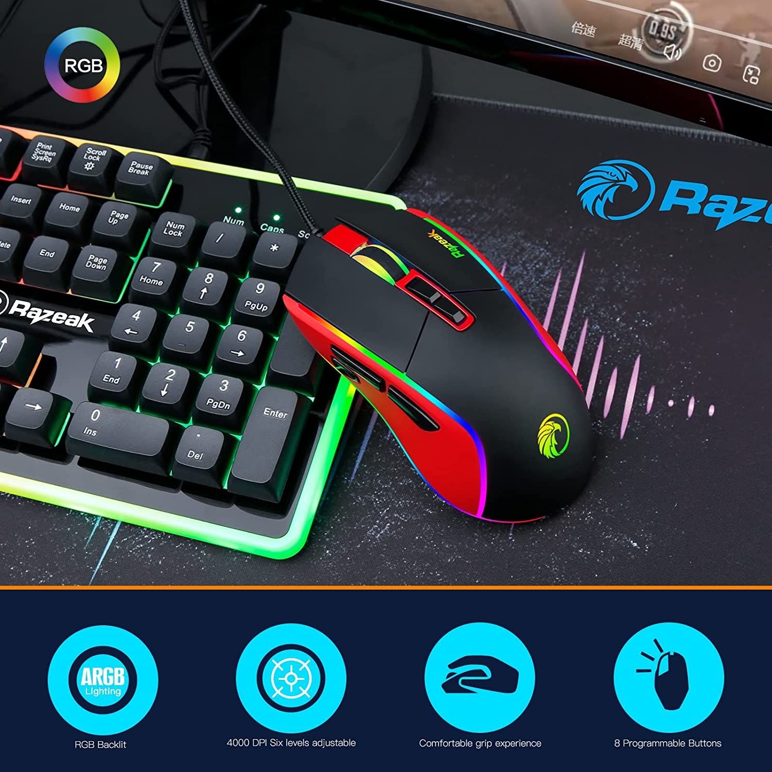 Razeak Wired Gaming Mouse