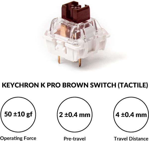 Keyboard Keychron V1 100 Key QMK Keychron K PRO Brown Hot-Swap RGB Knob Frosted Black V5C3_KEYCHRON
