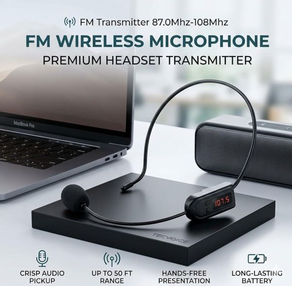FM Wireless Microphone Headset