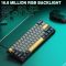 Keyboard: AULA WIN60 HE MAX RGB Wired Gaming Keyboard Dark Grey/Light gray/Yellow (Wing Chun Magnetic Switch)