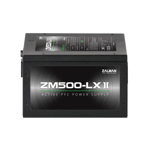 Zalman PSU LXII  (500W), 83%, 120mm, 1xMB 24pin(20+4), 1xCPU 8pin(4+4), 3xMolex, 6xSATA, 2xPCIe 8pin(6+2)
