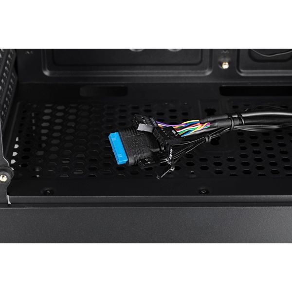 2E GAMING Computer case CALLEO (GB700) MiniT, Micro ATX,Mini ITX,2xUSB2.0,1xUSB3.0,4x120mm ARGB, TG (side panel), without PSU, black