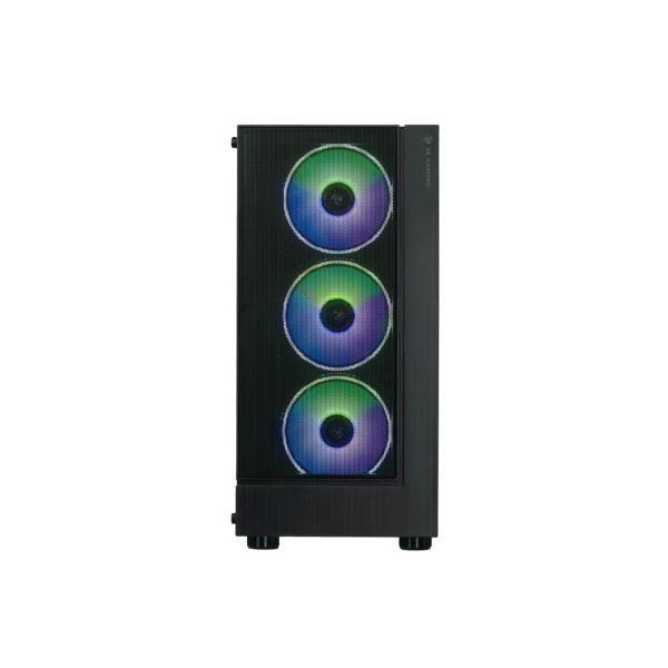 2E GAMING Computer case VIRTUS (G3301) MidT, 2xUSB2.0,1xUSB3.0, 3x120mm ARGB,TG (side panel),without PSU,black