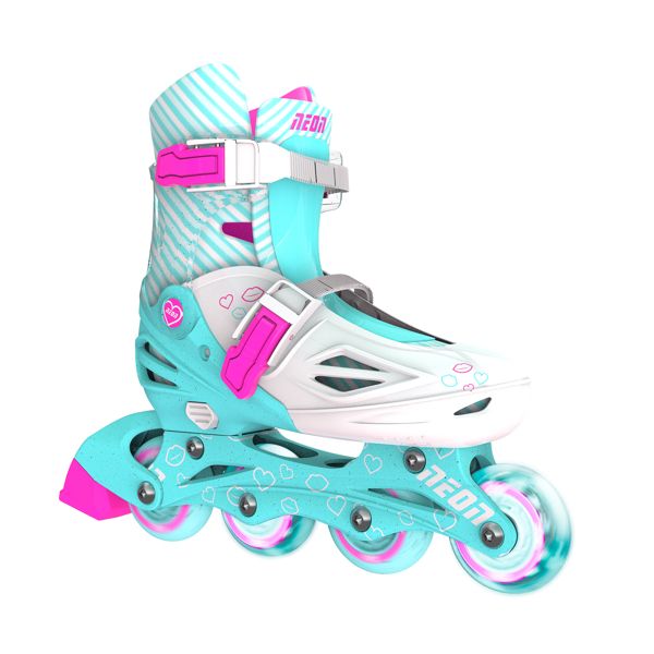 NEON COMBO SKATES (SIZE 12-2) TEAL PINK 4L/13L/16L CL 4PK