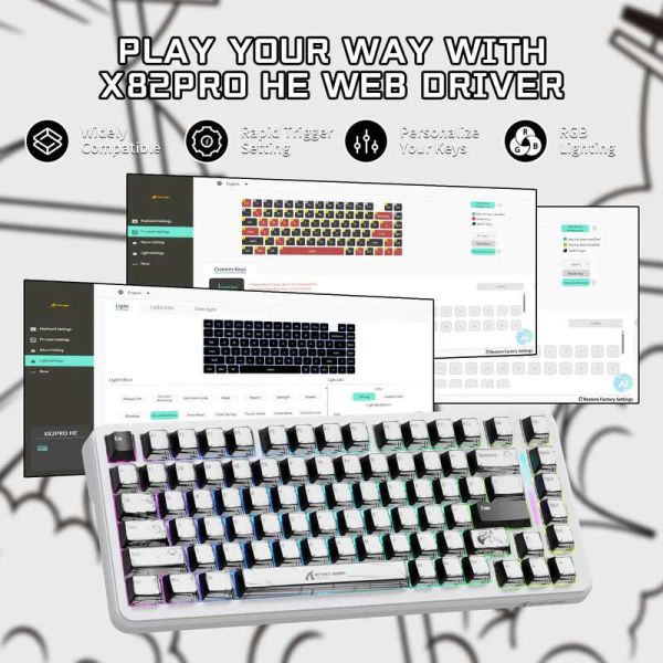Attack shark X82 PRO Manga keycaps