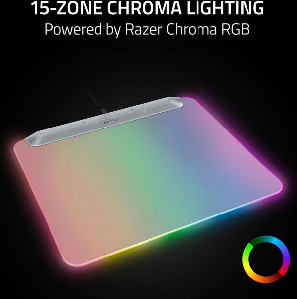 Razer Mouse Pad Firefly V2 Pro, M (360x278x4.6mm), RGB, Phantom White Ed.