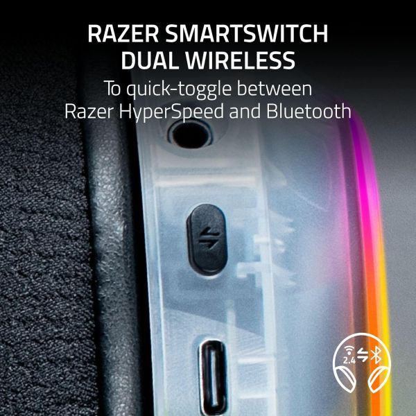 Razer Gaming Headset Barracuda X Chroma, BT/WL, RGB, Phantom White Ed.