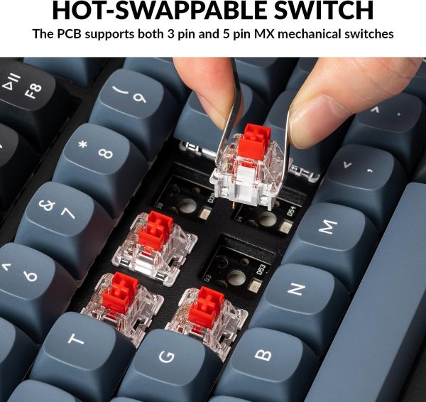 Keychron V5 100Key, K Pro Red, Hot-Swap, QMK, Knob, USB-A, EN/UKR, RGB, Fros