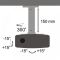 Projector/ Beamer Mounting/ CEILING MOUNT FOR PROJECTOR SBOX PM-18  Mounting: from 54 to 320 mm,Height: 150 mm,Tilt: -15° to +15°,Swivel: -15° to +15°,Rotation: 360°