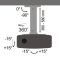 Projector/ Beamer Mounting/ CEILING MOUNT FOR PROJECTOR SBOX PM-18S Weight capacity: up to 13,5 kg ,Mounting: from 54 to 320 mm,Height: 380-580 mm,Tilt: -15° to +15°,Swivel: -15°