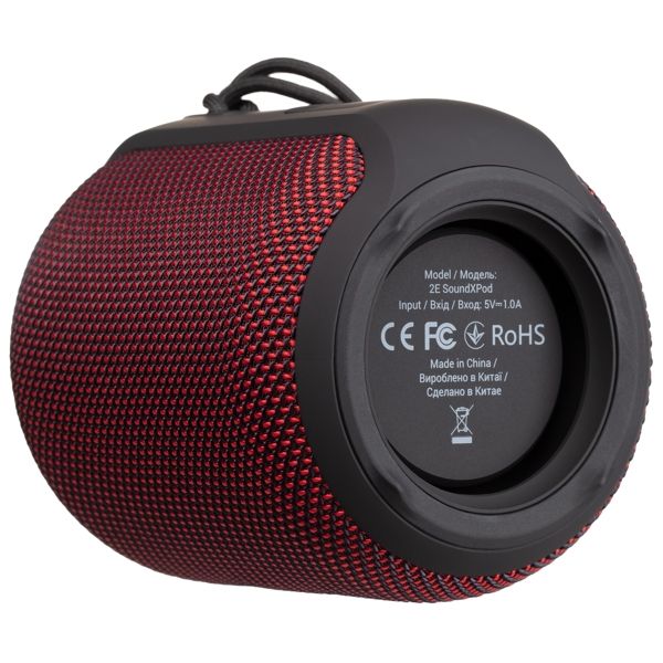 Portable Speaker 2E SoundXPod TWS, MP3, Wireless, Waterproof Red