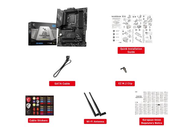 MSI Motherboard MAG B760 TOMAHAWK WIFI s1700 B760 4xDDR5 M.2 HDMI DP WiFi BT ATX