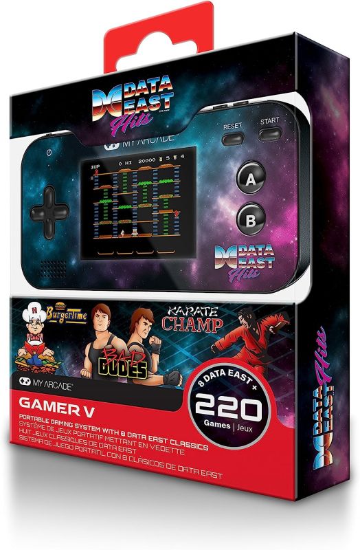 My Arcade Gamer V - Handheld Gaming System - 220 Retro Style Games Plus 8 Data East Classics