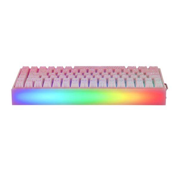 Keyboard: AULA HERO 84 RGB Wired Gaming Keyboard side-engraved keycaps Gradient Pink (Dragon King Magnetic Switch)