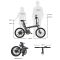 Electric Bicycle ADO A20 Lite, 350W, Smart APP, Folding Electric Bike, 30KM/H, Ivory