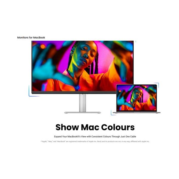 Monitor: BenQ MA270U for MacBook 27" 4K UHD 5ms 2xHDMI USB/USB-C Built-in Speaker - 9H.LMWLB.QBE