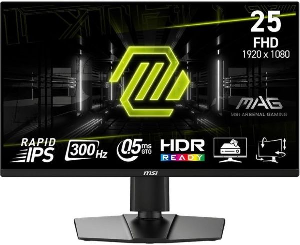 MSI Monitor 24.5" MAG 255PXF 2xHDMI, DP, MM, IPS, 300Hz, 0.5ms, sRGB 120%, FreeSync, Pivot