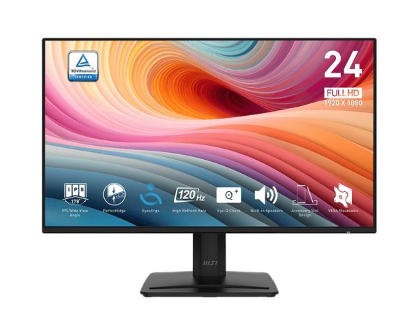 MSI Monitor 23.8" PRO MP242A-E2 D-Sub, HDMI, DP, MM, IPS, 120Hz, 1 ms, sRGB 115%, AdaptiveSync