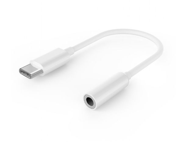 Adapter: Gembird A-CM-3.5F-01 USB type-C plug to stereo 3.5 mm Audio Adapter Cable White
