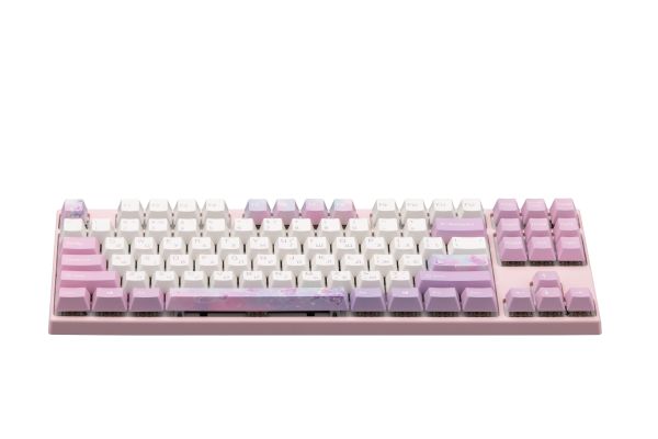 Mechanical keyboard Varmilo VEM87 Dreams On Board 87Key, EC V2 Jasmine, USB-A, EN/UKR, White Led, Рожевий