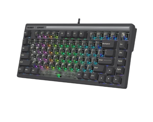 Keyboard: A4Tech Bloody LK72R Light Strike Speed RGB Gaming Keyboard Sports Gray
