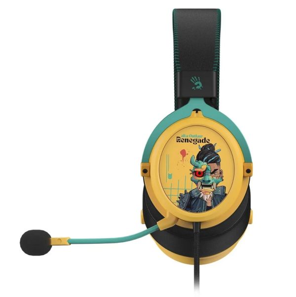 Headphones: A4Tech Bloody M595 Hybridcore Gaming Headset With Mic Renegade Sunset