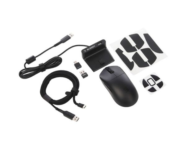 Mouse: A4Tech Bloody R77 Ultra Dock Dual Mode Wireless Gaming Mouse Black