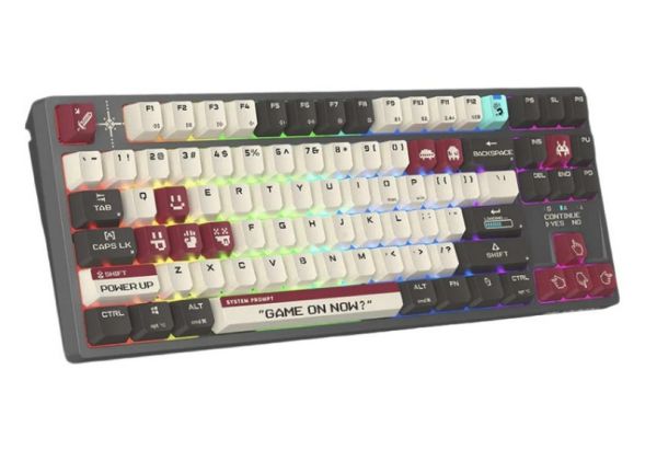 Keyboard: A4Tech Bloody WS87 Dual-Core Wireless Mechanical Keyboard Pixels Red