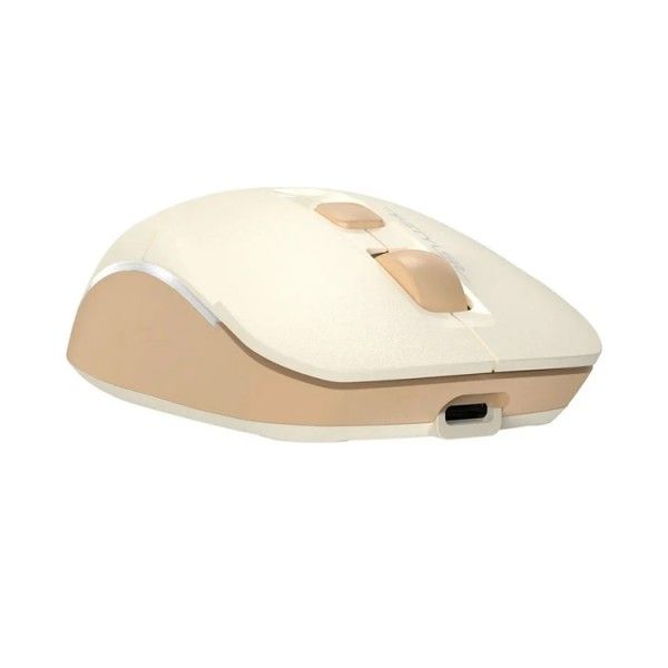 Mouse: A4Tech Fstyler FB26CS Air2 Bluetooth & 2.4G Wireless Mouse Cafe Latte
